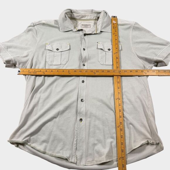 Tommy Bahama Jeans Mens XL Shirt Pima Cotton Spandex S/S Button Up Distressed - Picture 9 of 10